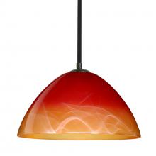 Besa Lighting 1TT-4201SL-BK - Besa Stem Pendant Tessa Black Solare 1x75W MAX E26 Base