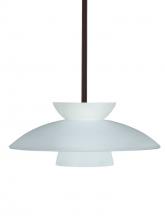 Besa Lighting 1TT-451325-LED-BR-L - Besa Trilo 15 Pendant Frost Bronze 1x9W LED, 15Ft. Cord