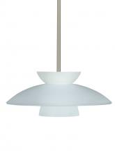 Besa Lighting 1TT-451325-LED-SN-L - Besa Trilo 15 Pendant Frost Satin Nickel 1x9W LED, 15Ft. Cord