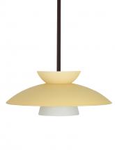 Besa Lighting 1TT-451397-LED-BR-L - Besa Trilo 15 Pendant Champagne Bronze 1x9W LED, 15Ft. Cord