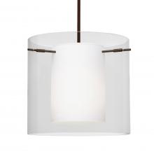 Besa Lighting 1TT-C18407-LED-BR-L - Besa Pahu 12 LED Pendant 1Tt Clear Bronze 1x11W LED, 15Ft. Cord