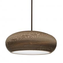 Besa Lighting 1TT-VENUS-LED-BR-L - Besa, Venus Stem Pendant, Bronze Finish, 1x9W LED, 15Ft. Cord