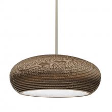 Besa Lighting 1TT-VENUS-LED-SN-L - Besa, Venus Stem Pendant, Satin Nickel Finish, 1x9W LED, 15Ft. Cord