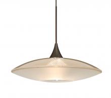 Besa Lighting 1XC-6294GD-LED-BR-L - Besa Pendant Spazio Bronze Gold/Frost 1x5W LED, 15Ft. Cord