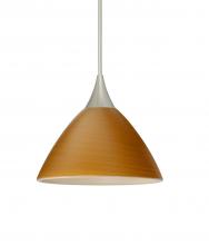 Besa Lighting 1XT-1743OK-SN-L - Besa Pendant Domi Satin Nickel Oak 1x50W Halogen, 15Ft. Cord