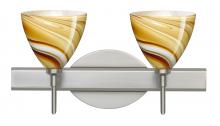 Besa Lighting 2SW-1779HN-LED-SN - Besa Wall Mia Satin Nickel Honey 2x5W LED