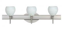 Besa Lighting 3SW-560560-LED-SN - Besa Wall Tay Tay Satin Nickel Cocoon 3x5W LED
