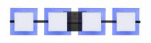 Besa Lighting 4WS-773592-LED-BR - Besa Wall Alex Bronze Opal/Blue 4x5W LED