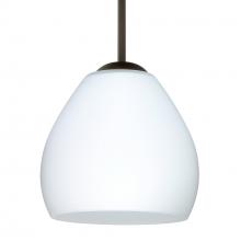 Besa Lighting B-412207-MED-BR - Besa Bolla Pendant For Multiport Canopy Opal Matte Bronze 1x40W B10 Medium base