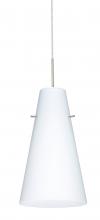 Besa Lighting J-412407-LED-SN-L - Besa Cierro LED Pendant For Multiport Canopy J Opal Matte Satin Nickel 1x9W LED, 15Ft