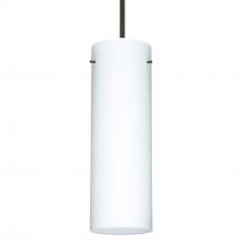 Besa Lighting J-493007-BR - Besa Stilo 9 Pendant For Multiport Canopy Bronze Opal Matte 1x40W MAX E26 Base