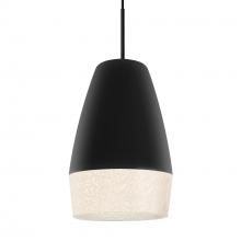 Besa Lighting J-ABU12BK-BK - Besa, Abu 12 Cord Pendant for Mulitport Canopy, Black/Glitter, Black Finish, 1x60W MAX E26 Base