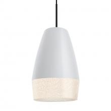 Besa Lighting J-ABU12WH-BK - Besa, Abu 12 Cord Pendant for Mulitport Canopy, White/Glitter, Black Finish, 1x60W MAX E26 Base