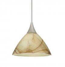 Besa Lighting X-174383-SN-L - Besa Pendant For Multiport Canopy Domi Satin Nickel Mocha 1x50W Halogen, 15Ft. Cord