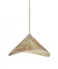 Besa Lighting X-191383-SN-L - Besa Pendant For Multport Canopy Hoppi Satin Nickel Mocha 1x50W Halogen, 15Ft. Cord