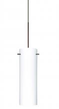 Besa Lighting X-493007-BR-277 - Besa Copa Pendant for Multiport Canopy, Opal Matte, Bronze, 1x50W Halogen, 277V
