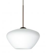 Besa Lighting X-541007-BR-L - Besa Pendant For Multiport Canopy Peri Bronze Opal Matte 1x50W Halogen, 15Ft. Cord