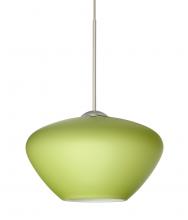 Besa Lighting X-541035-SN-L - Besa Pendant For Multiport Canopy Peri Satin Nickel Chartreuese 1x50W Halogen, 15Ft.