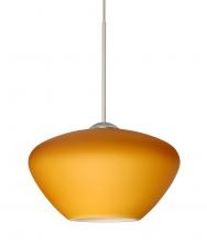 Besa Lighting X-541080-SN-L - Besa Pendant For Multiport Canopy Peri Satin Nickel Amber Matte 1x50W Halogen, 15Ft.
