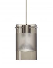 Besa Lighting X-6524ES-SN-L - Besa Pendant For Multiport Canopy Scope Satin Nickel Smoke/Frost 1x50W Halogen Mr16,