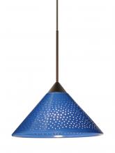 Besa Lighting XP-282484-LED-BR - Besa Pendant Kona Bronze Blue Starpoint 1x5W LED