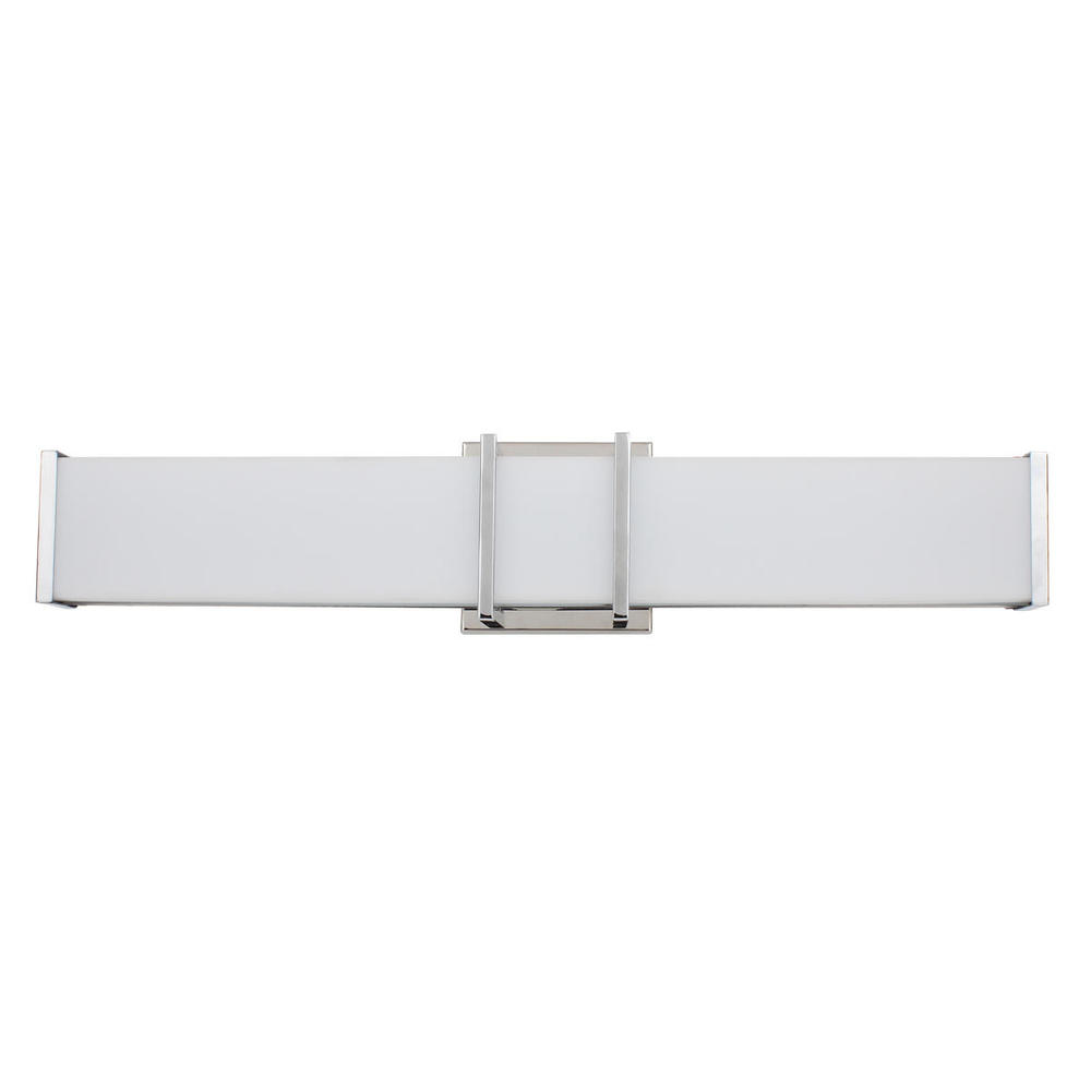 1 LT LED Bath/Vanity Light w/ Chrome Finish & White Acrylic Shade
