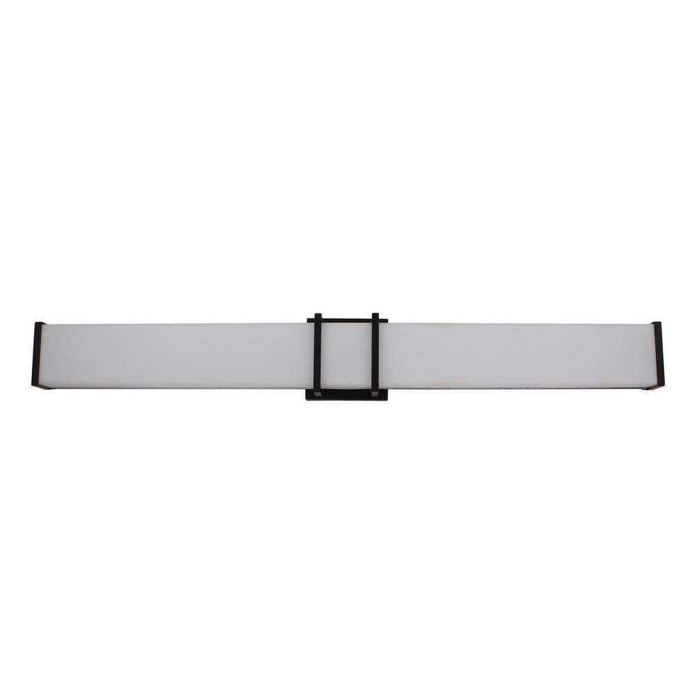 1 LT LED Bath/Vanity Light w/ Matte Black Finish & White Acrylic Shade