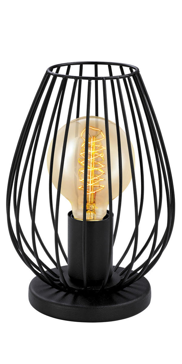 1 LT Table Lamp w/ Black Finish & Black Metal Shade
