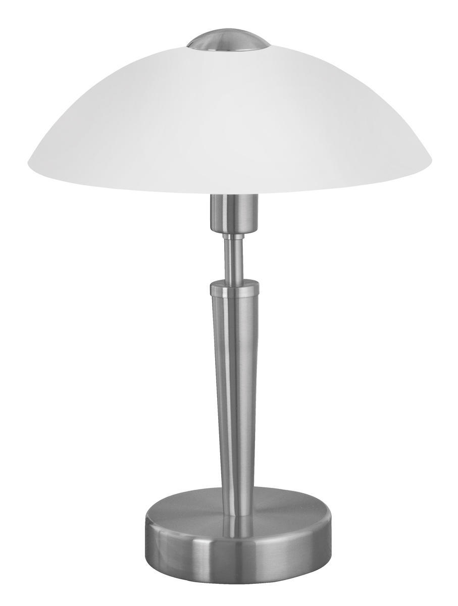 1 LT Table Lamp w/ Matte Nickel Finish & White Glass Shade