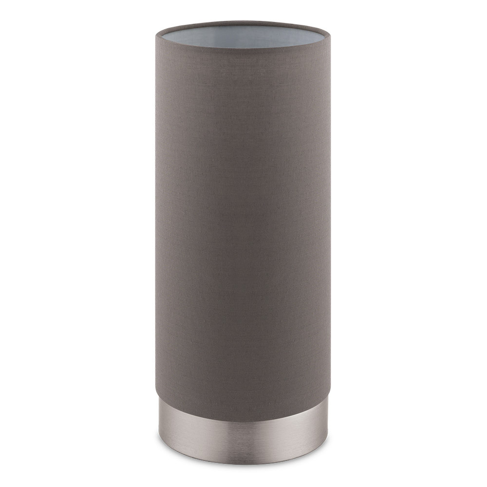 1 LT Table Lamp w/ Matte Nickel Finish & Taupe Fabric Shade