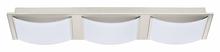 Eglo 201469A - 3 LT LED Bath/Vanity Light w/ Matte Nickel  Finish & White Glass Shades