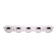 Eglo 201638A - 5 LT LED Bath/Vanity Light w/ Chrome Finish & Satin & Clear Acrylic Shades