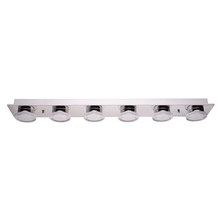 Eglo 201639A - 6 LT LED Bath/Vanity Light w/ Chrome Finish & Satin & Clear Acrylic Shades