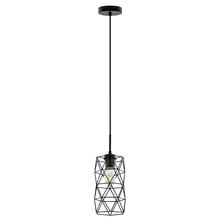 Eglo 202358A - 1 LT Mini Pendant w/ Matte Black Finish & Metal Wire Cage Shade