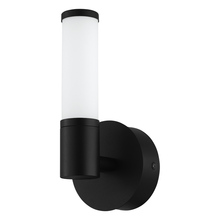 Eglo 204373A - 1 LT Integrated Led Bath/ Vanity Light w/ Black Finish & White Shade
