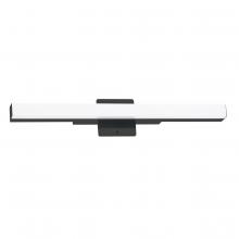 Eglo 205066A - 1 LT Integrated LED Bath/Vanity Light w/ Black Finish & White Acrylic Shade