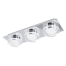 Eglo 94485A - 3 LT LED Bath/Vanity Light w/ Chrome Finish & Satin & Clear Acrylic Shades