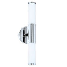 Eglo 95142A - 1 LT Integrated LED Bath/Vanity Wall Light w/ Chrome Finish & Opal Glass Shade