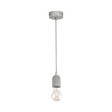 Eglo 95522A - 1 LT Open Bulb Mini Pendant w/ Grey Concrete Finish