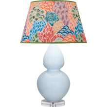 Robert Abbey A676S - Baby Blue Double Gourd Table Lamp