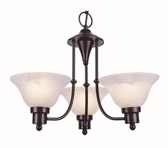 Perkins 3-Light, 3-Shade Glass Bell Chandelier with Chain