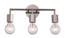 Trans Globe 22233 PC - Placerville Bulb-Style Industrial 3-Light Vanity Light