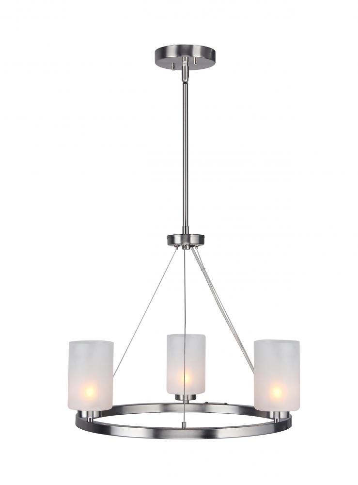 Woodbridge Lighting 16313STN-C10455 Charlotte 3-Light Chandelier