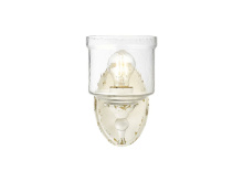 Golden 0806-1W AI-HWG - Keating 1 Light Wall Sconce in Antique Ivory with Hammered Water Glass Shade