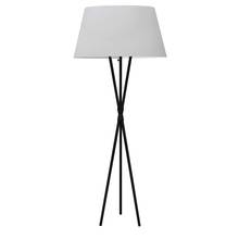 Dainolite GAB-601F-MB-WH - 1 Light Incandescent Matte Black Floor Lamp w/ White Shade