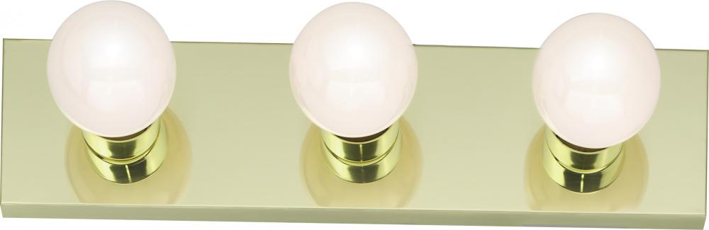 3 Light - 18" Vanity Strip - Polished Brass Finish